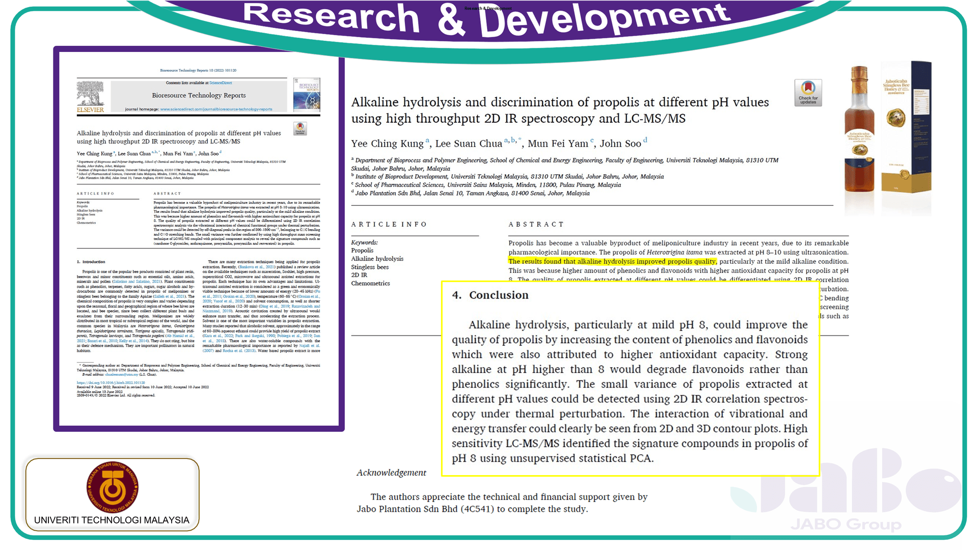 Research material about alkaline hydrolysis of propolis